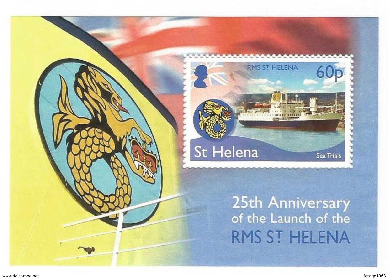 2014 St. Helena RMS St. Helena Ship Complete Set Of 3 And Souvenir Sheet MNH @Face - St. Helena