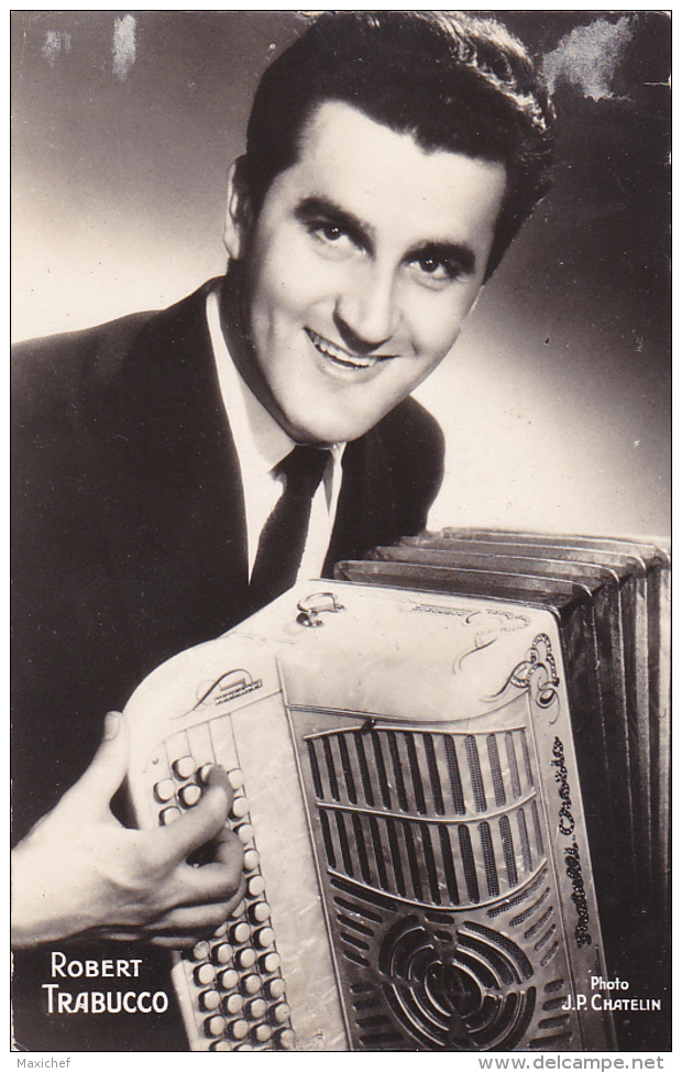 Accordéoniste "Robert Trabucco" Vedette Des "Tours De France" 1955 - 1956 - 1957 Discographie Partielle, Dédicasse - Musique Et Musiciens