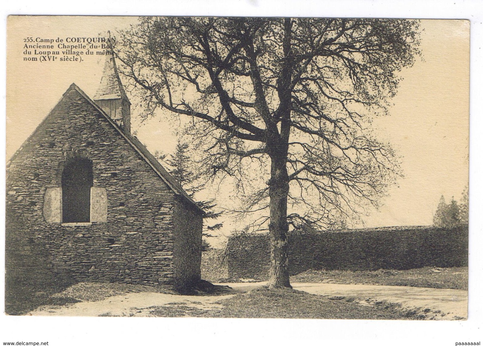 COETQUIDAN LE CAMP  ANCIENNE CHAPELLE DU BOIS DU LOUP AU VILLAGE DU MEME NOM - Guer Coetquidan