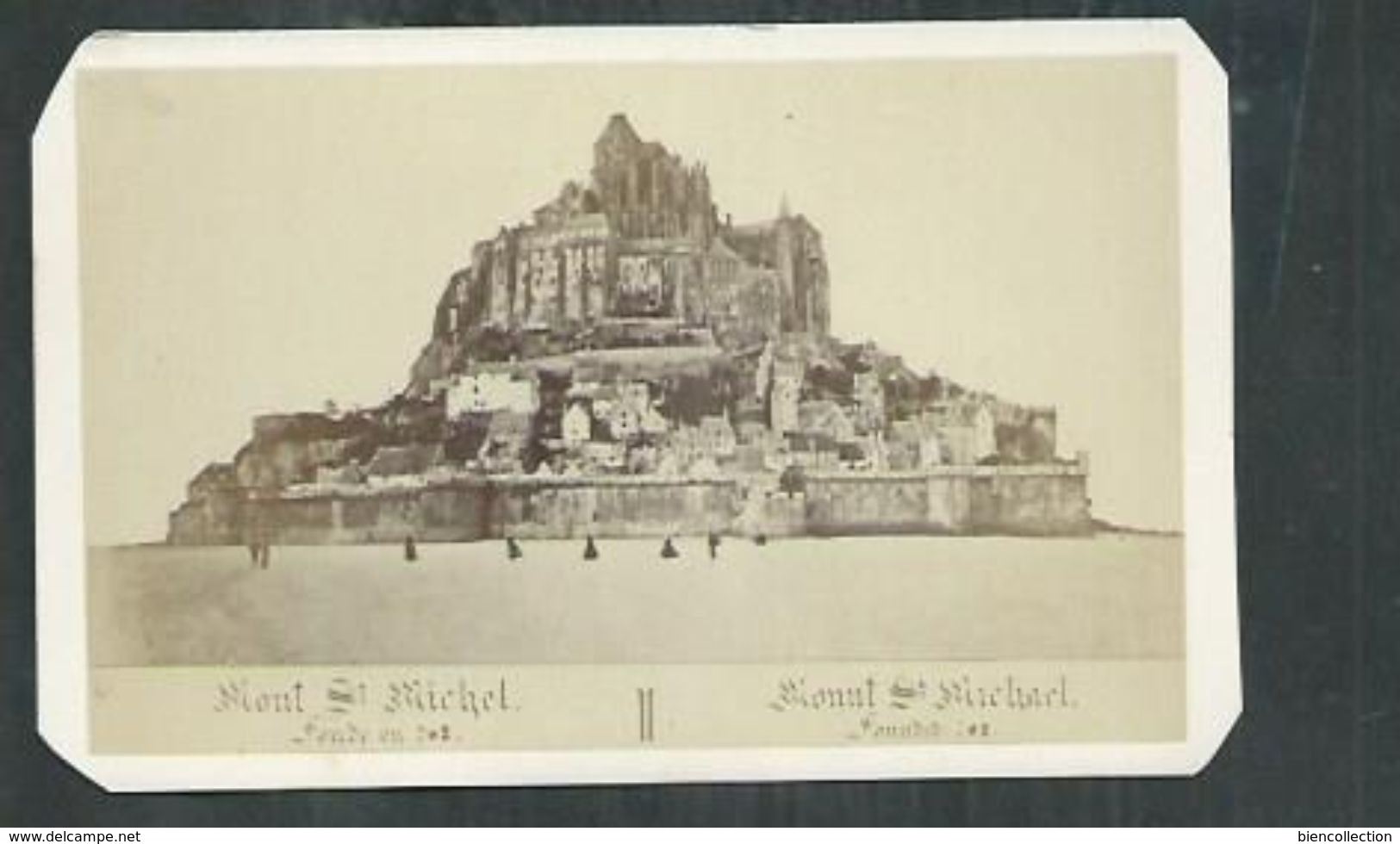 Photo Format  10,5cm X 6,5cm: Pepin à Laval: Vue Du Mont Saint Michel (Manche) - Anciennes (Av. 1900)