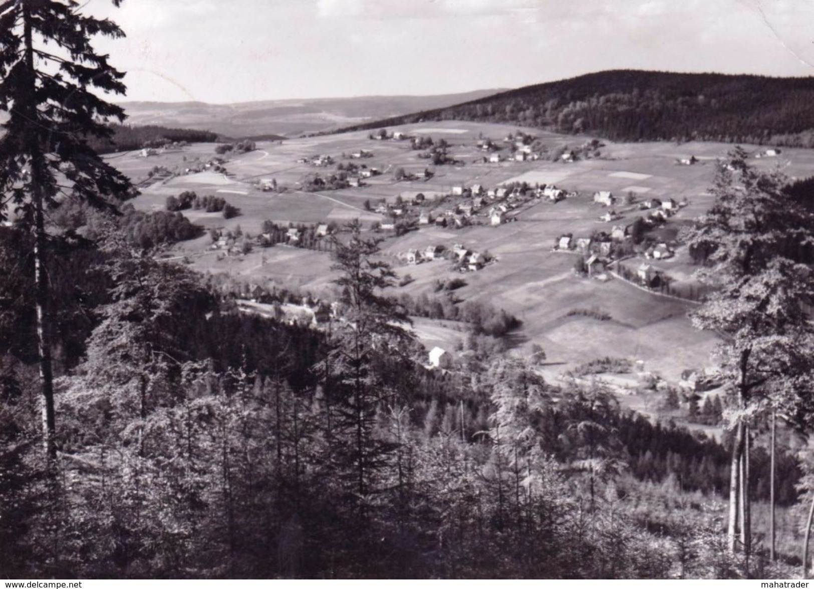 Germany - Rittersgrün - Panoramic Aerial View - Printed 1971 / Stamps - Breitenbrunn