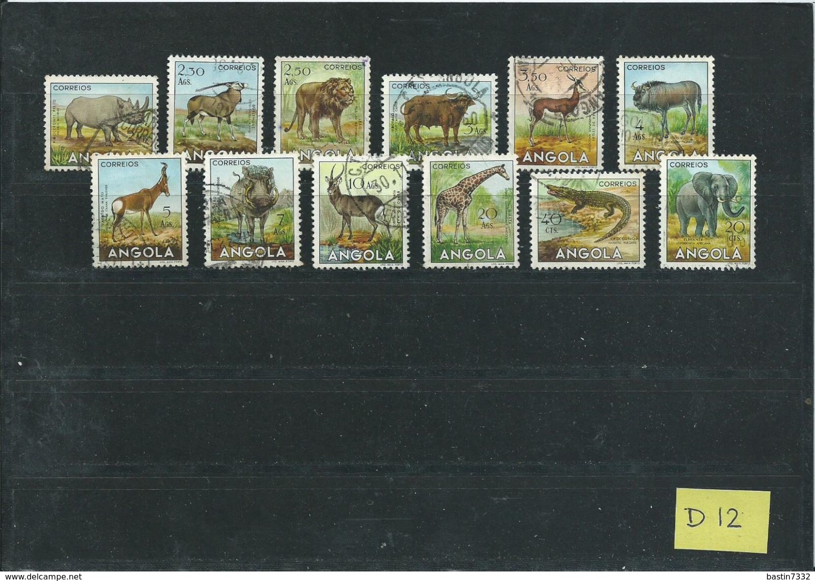 Angola 12x Animals,dieren,tiere Used/gebruikt/oblitere(D-12) - Verzamelingen (zonder Album)