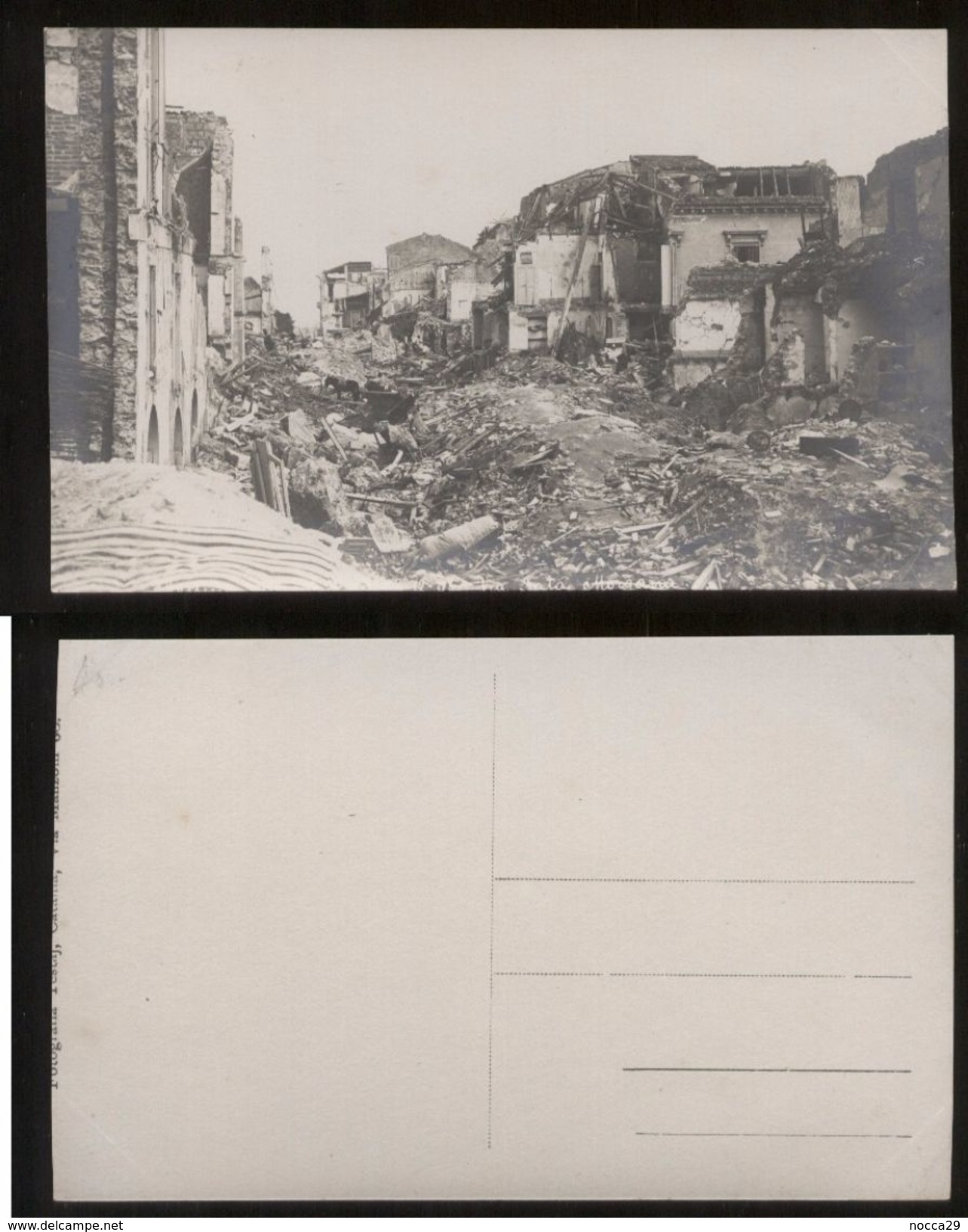 MESSINA - TERREMOTO DEL 1908 - VIA FATA MORGANA - FOT. TESTAJ - Catastrofi