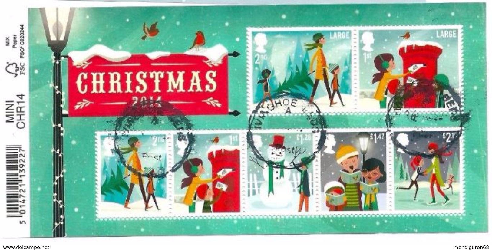 GROSSBRITANNIEN GRANDE BRETAGNE GB 2014 M/S CHRISTMAS 7 V. SG MS3657-63 MI B91-3662-68 YV 4063-69 SC SH3343 - Blocks & Miniature Sheets