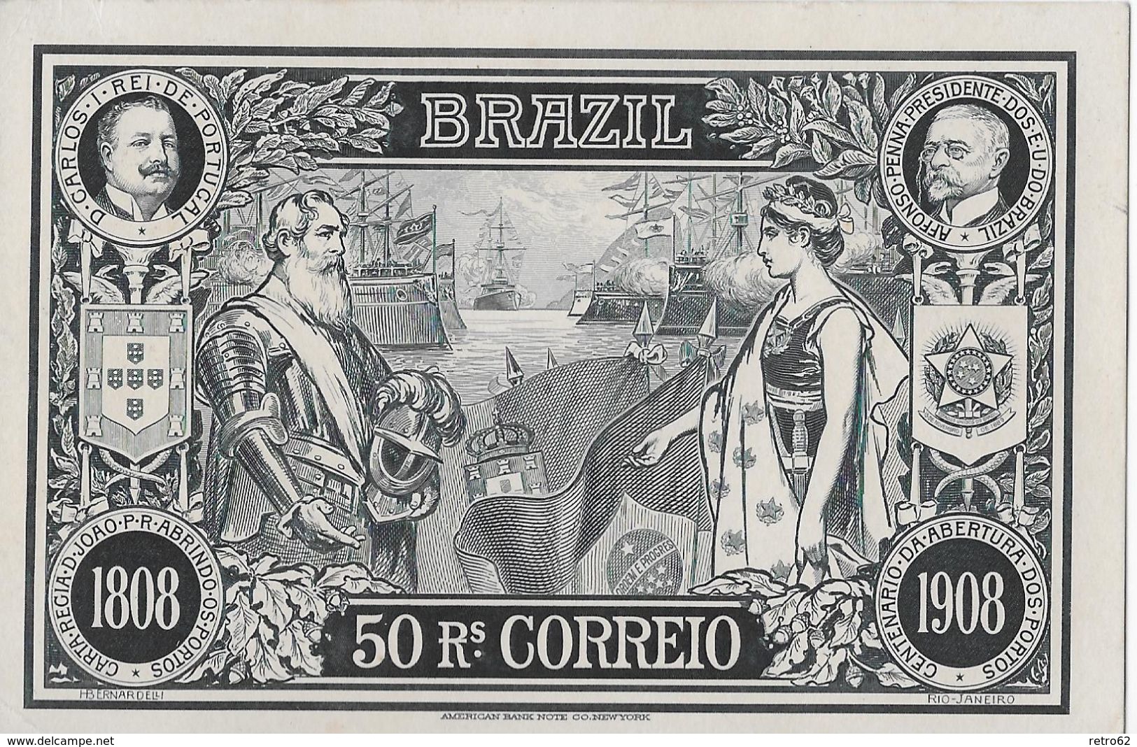 RIO DE JANEIRO 1908 - Centenario Da Abertura Dos Portos To Trogen Suissa - Entiers Postaux