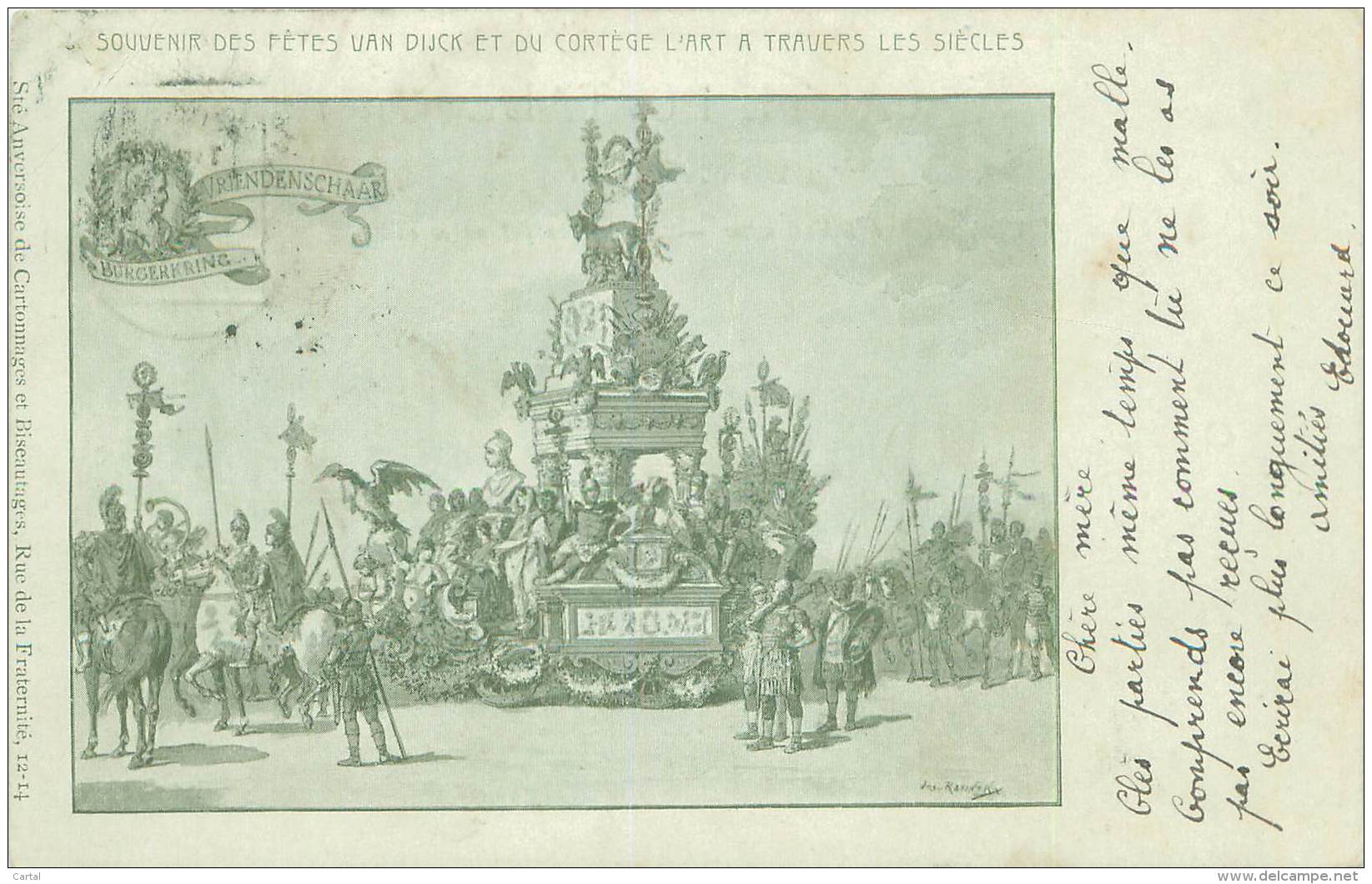 Souvenir Des Fêtes VAN DIJCK Et Du Cortège L'art à Travers Les Siècles - Antwerpen