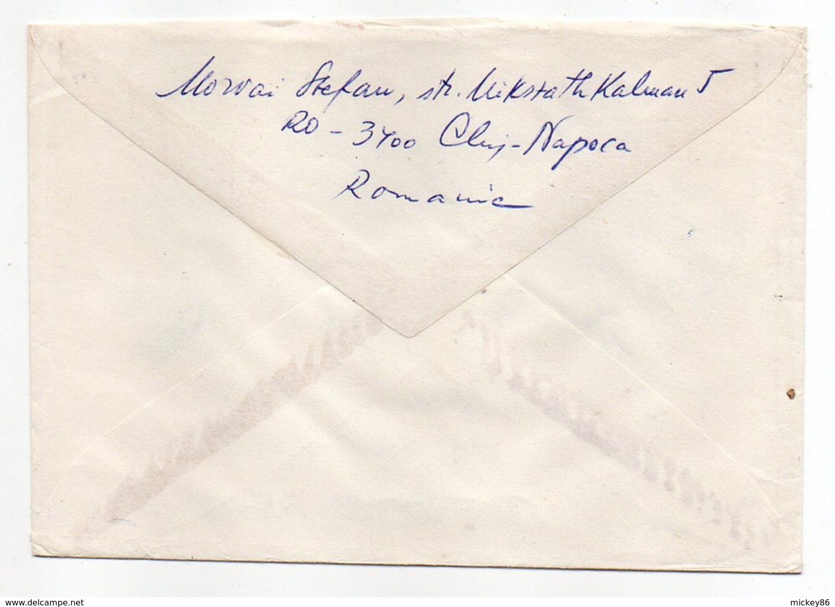 Roumanie-1990-Lettre De CLUJ-NAPOCA Pour ASNIERES-92(France) -beaux Timbres  -cachet CLUJ - Brieven En Documenten