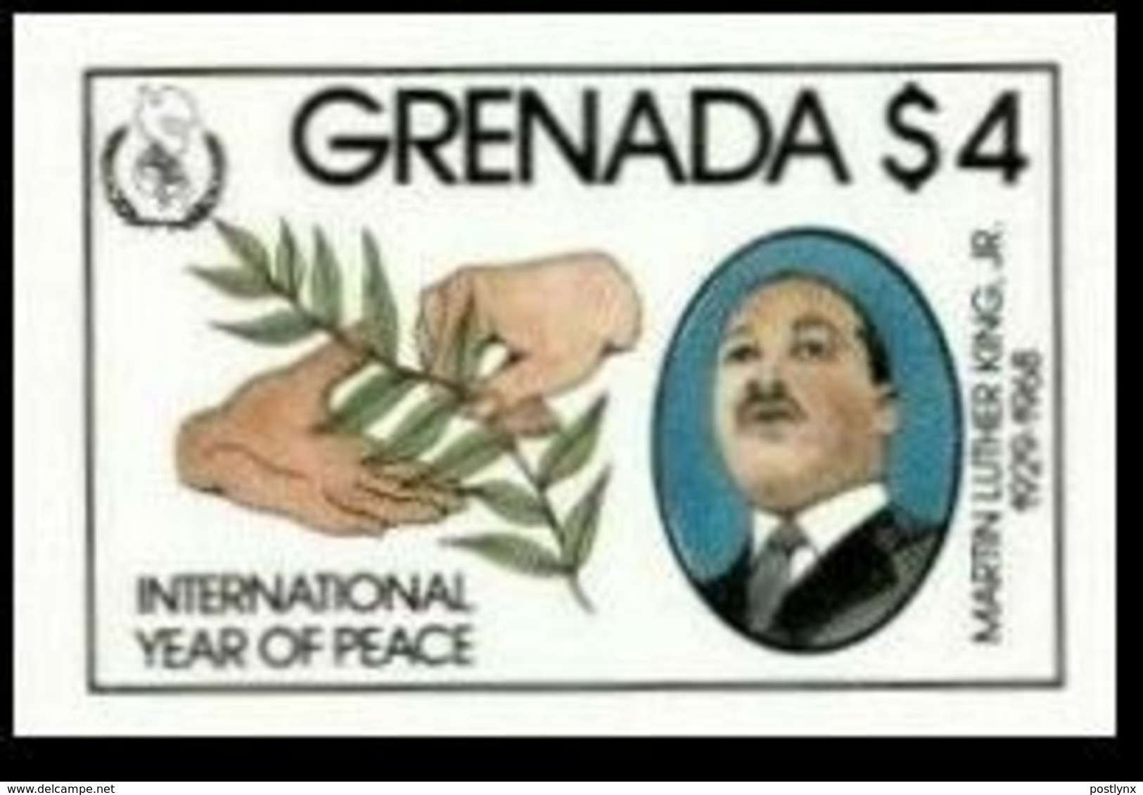 GRENADA 1986 Martin Luther King International Year Of Peace $4. IMPERF.[non Dentelé,Geschnitten,no Dentado,non Dentellat - Martin Luther King