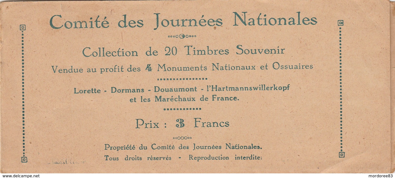 CARNET Du COMITE DES JOURNEES NATIONALES Collection De 20 Timbres Souvenir - Tda224 - Blocks & Sheetlets & Booklets