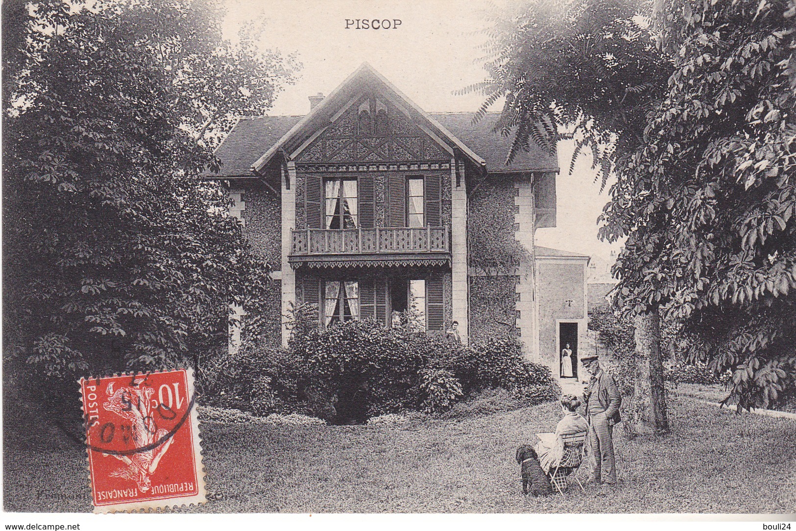 PISCOP  EN VAL D'OISE   UNE VILLA  CPA  CIRCULEE - Pontcelles