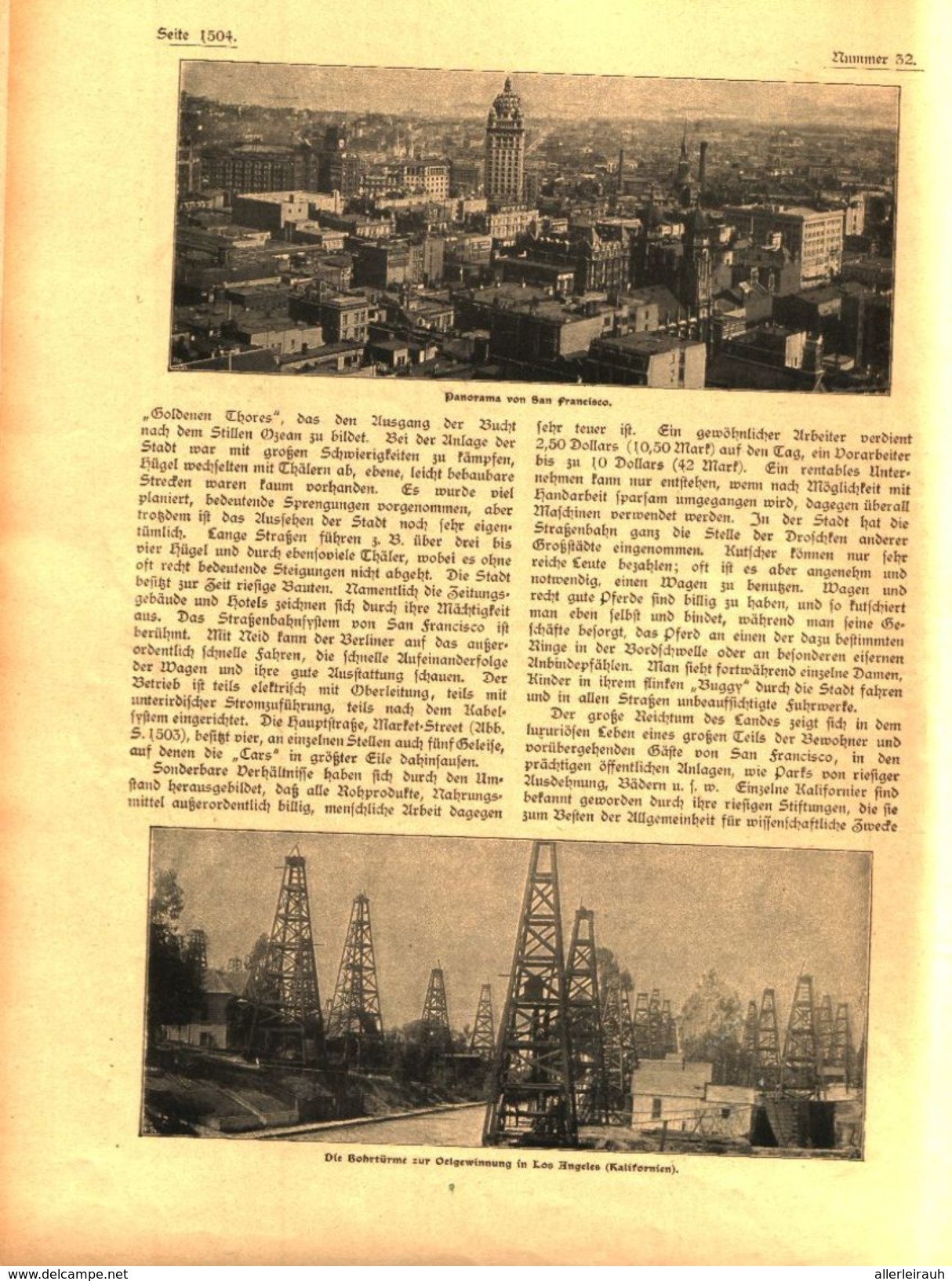 Münchner Kellerleben,  Aus Dem "Goldenen Westen" (Californien)  / Artikel, Entnommen Aus Zeitschrift/ 1902 - Otros & Sin Clasificación
