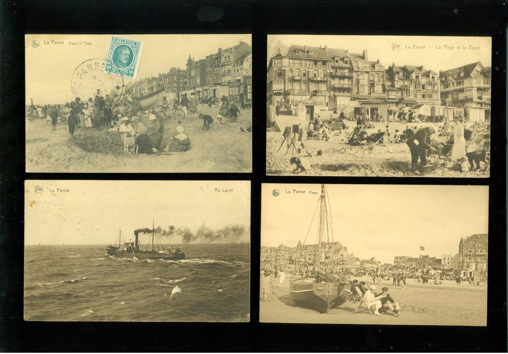 Lot de 60 cartes postales de Belgique La Panne la côte  Lot van 60 postkaarten van België De Panne kust - 60 scans
