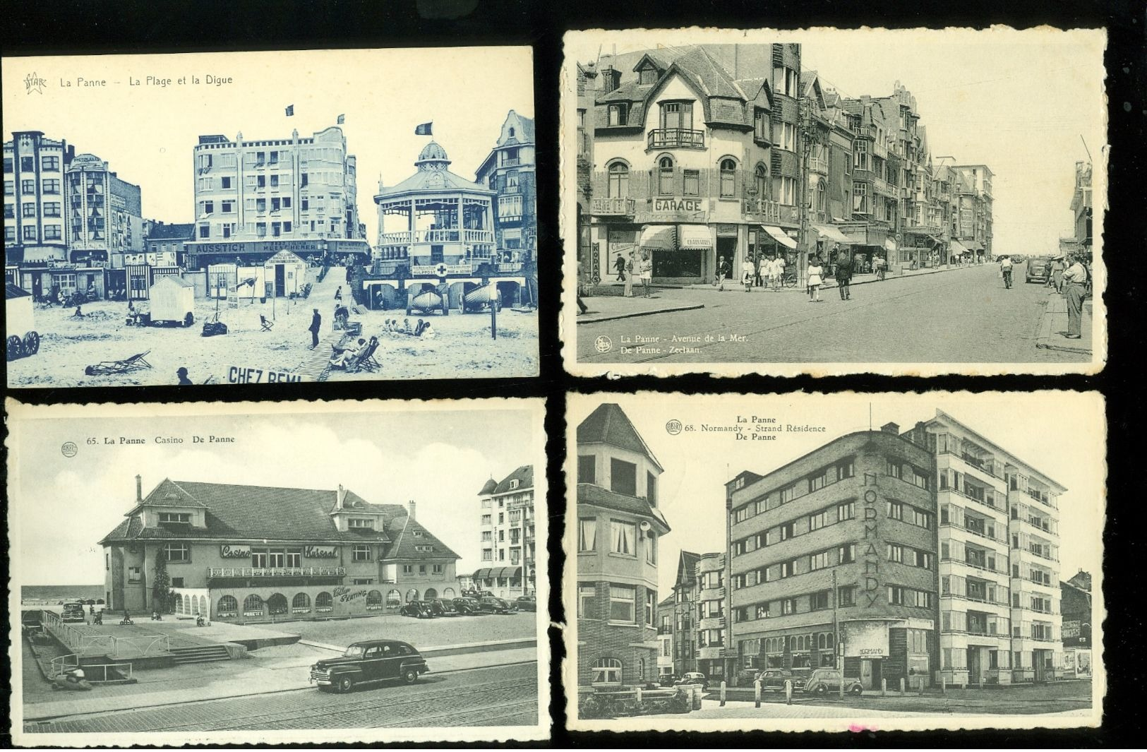 Lot de 60 cartes postales de Belgique La Panne la côte  Lot van 60 postkaarten van België De Panne kust - 60 scans