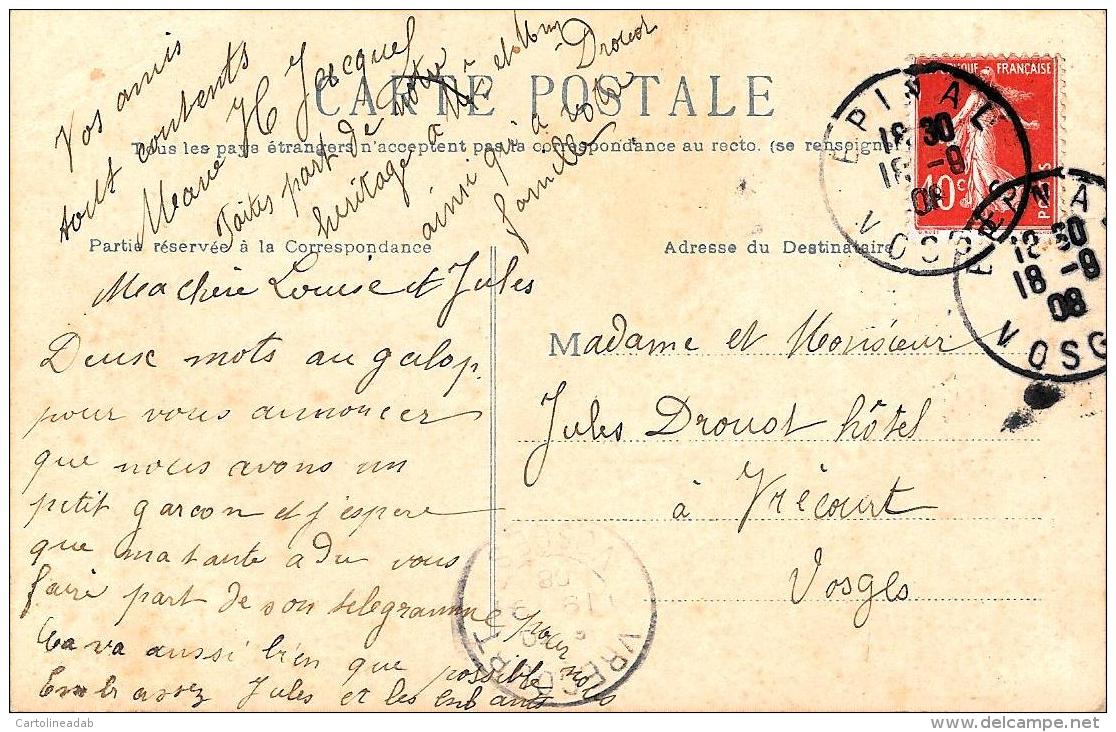 [DC10774] CPA - FIORI - CARTOLINA AGENTATA - Viaggiata 1908 - Old Postcard - Fiori