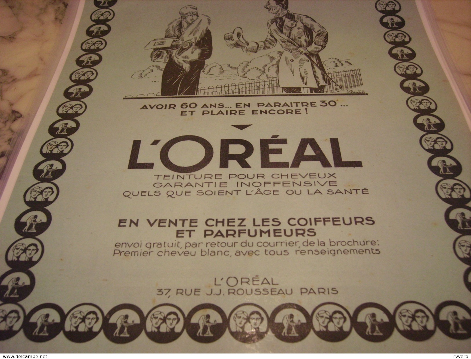 ANCIENNE PUBLICITE  VOTRE COIFFEUR 60 ANS ET PARAITRE 30 ANS L OREAL 1927 - Other & Unclassified