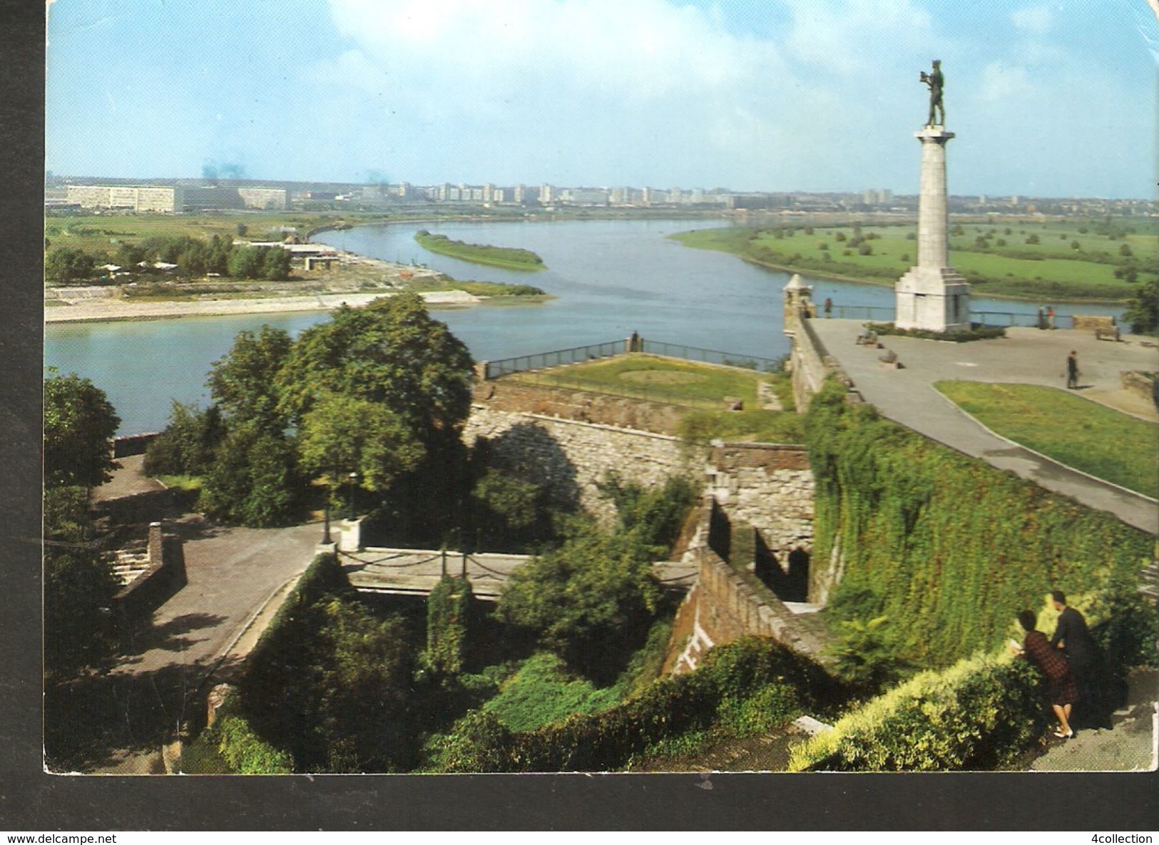 K2 Yugoslavia Duvan BEOGRAD Kalemegdan View Postcard - Park The Fortress Monument - Yugoslavia