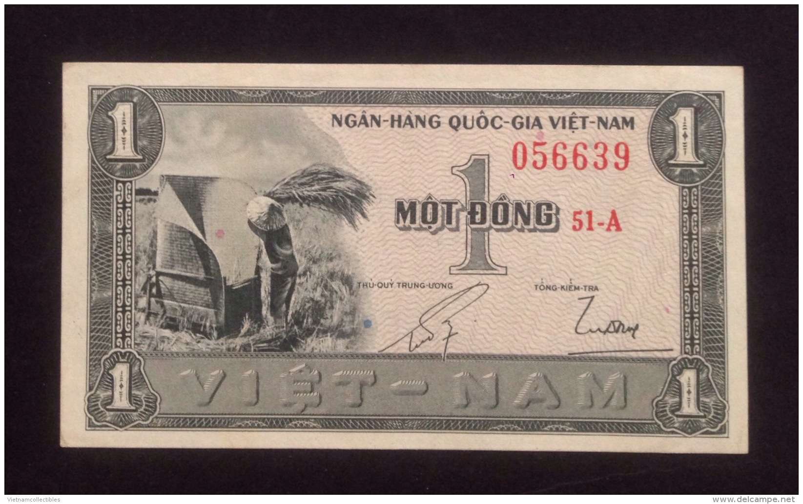 South Vietnam Viet Nam 1 Dong UNC Banknote 1955 - Pick#11 / 2 Photo - Vietnam