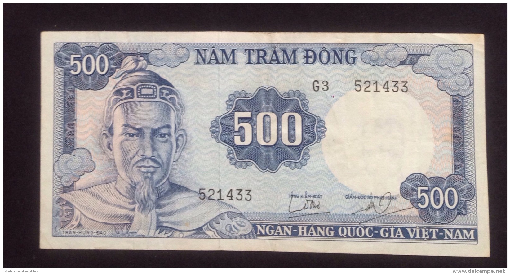 South Vietnam Viet Nam 500 Dongs Tran Hung Dao EF Banknote 1966 - Pick#23 / 2 Photo - Vietnam