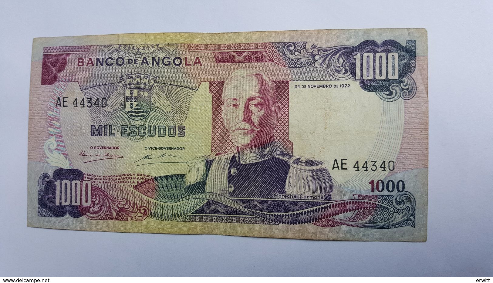 ANGOLA 1000 ESCUDOS 1972 - Angola