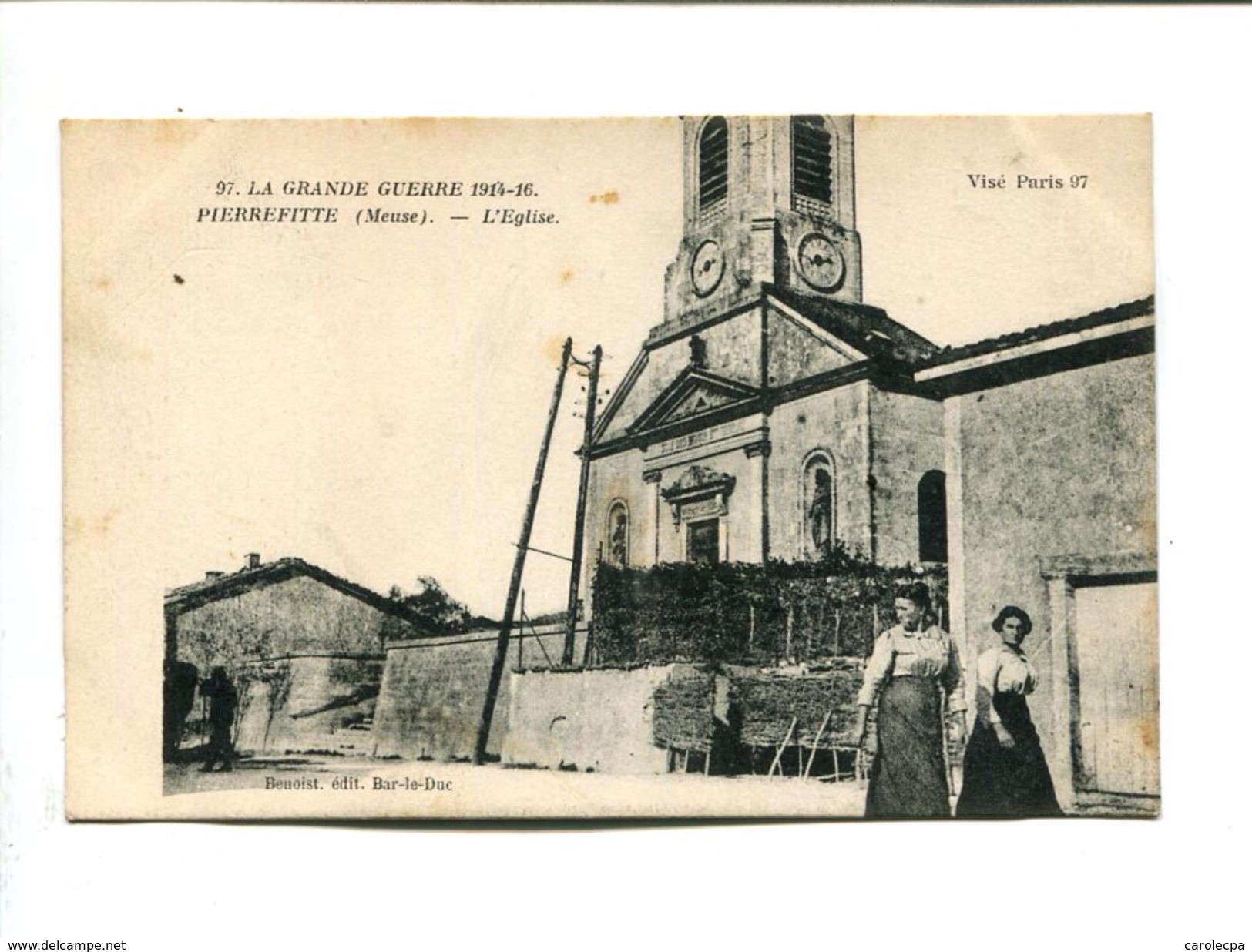 CP - PIERREFITTE  (55)L EGLISE  LA GRANDE GUERRE 1914.1916 - Pierrefitte Sur Aire