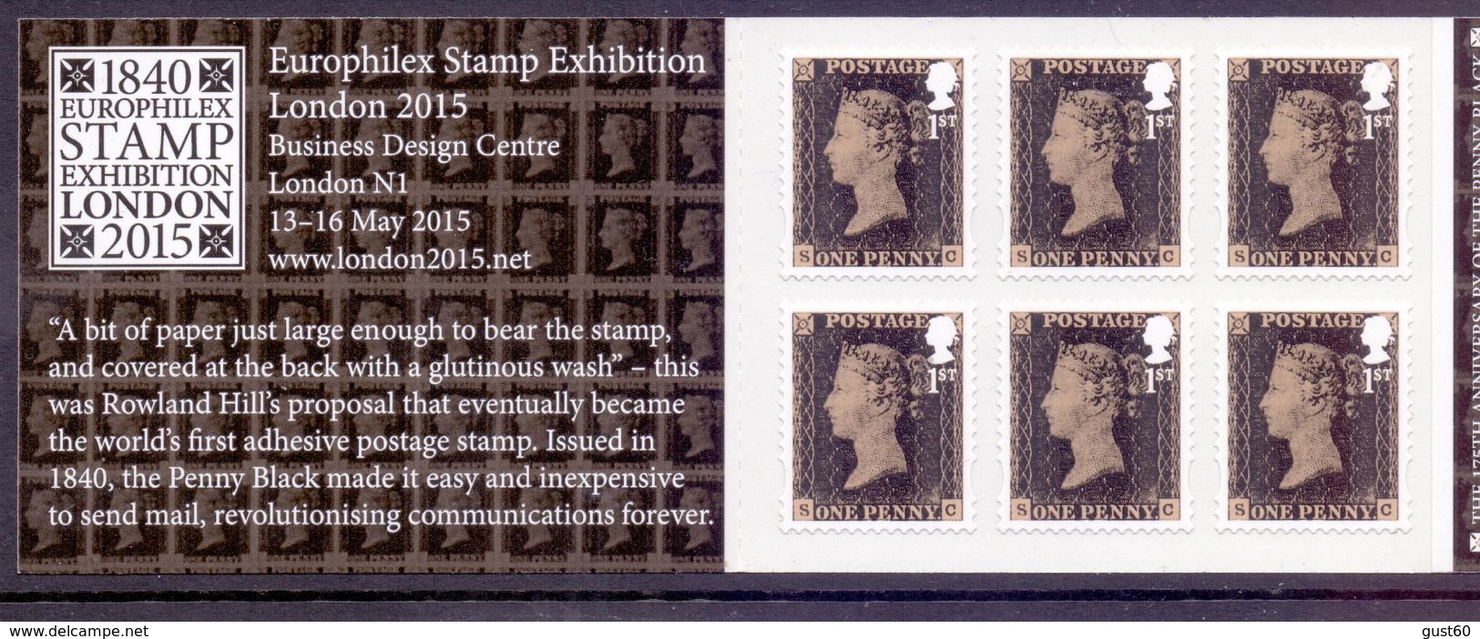 Great Britain 2015 MB 13 PENNY BLACK ANNIV. Booklet Cat. £ 12,00 NEW PRICE - Nuovi