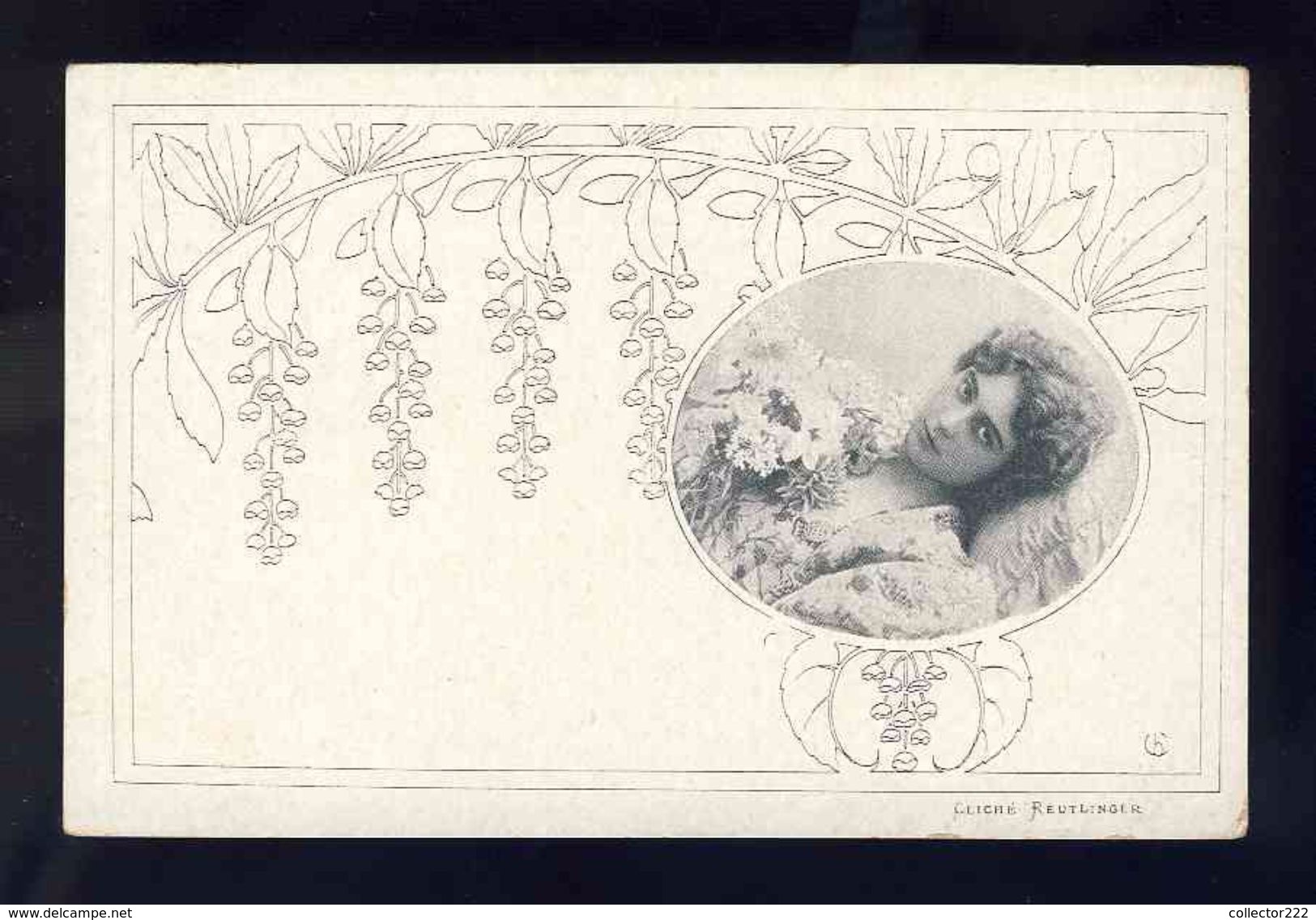 Carte Postale Illustree: Femme. Reutlinger. Art Nouveau (Ref. 113344) - Altri & Non Classificati