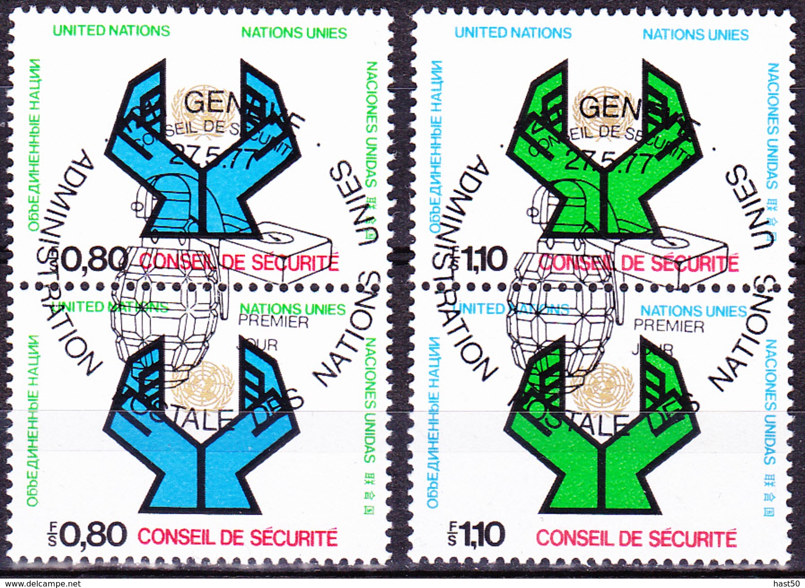 UNO Genf  Geneva Geneve - Sicherheitsrat Der UN (MiNr. 66/7) 1977 - Gest Used Obl - Gebruikt
