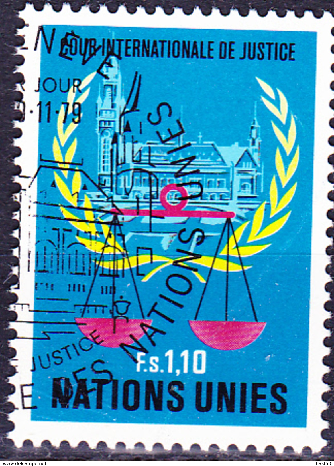 UNO Genf  Geneva Geneve - Intern. Gerichtshof, Den Haag (MiNr. 87) 1979 - Gest Used Obl - Gebruikt