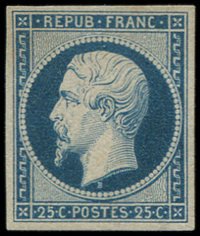 (*) PRESIDENCE - (*)  10a  25c. Bleu Foncé, Infime Cl., Aspect TB. Br, Cote Maury - 1852 Louis-Napoléon