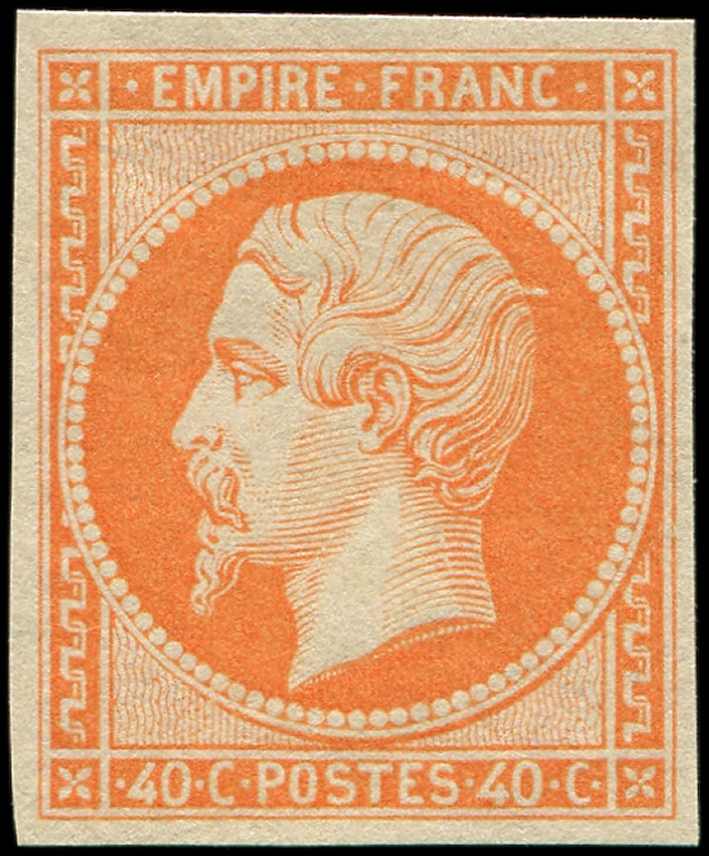 ** EMPIRE NON DENTELE - **   16   40c. Orange, Fraîcheur Postale, Superbe - 1853-1860 Napoléon III
