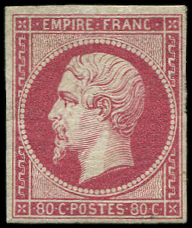 * EMPIRE NON DENTELE - *    17B  80c. Rose, Inf. Trace De Ch., TB - 1853-1860 Napoléon III