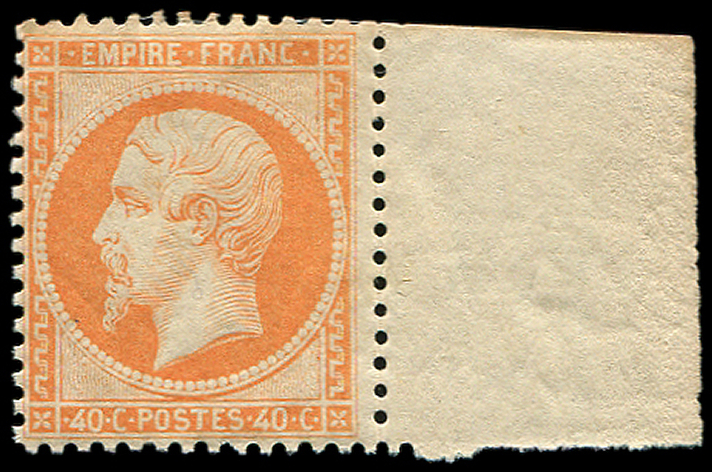 ** EMPIRE DENTELE - **   23   40c. Orange, Bdf, Bien Centré, TB - 1862 Napoléon III