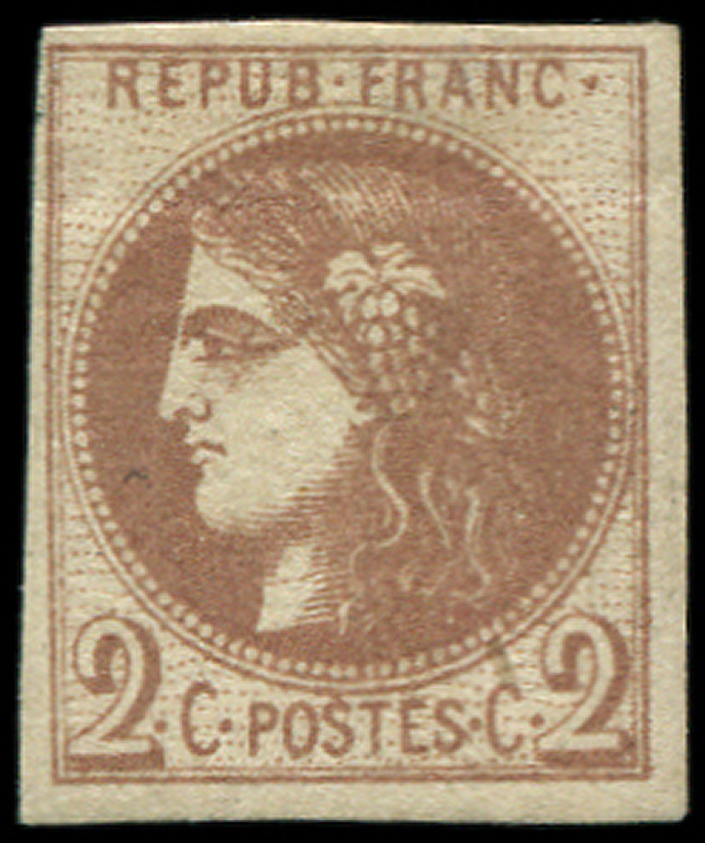 * EMISSION DE BORDEAUX - *    40Ac  2c. Chocolat Foncé, R I, TB. C - 1870 Emission De Bordeaux