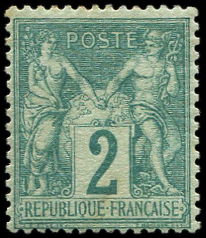 * TYPE SAGE - *    62    2c. Vert, Infime Rousseur Sur Une Dent, Sinon TB. J - 1876-1878 Sage (Type I)