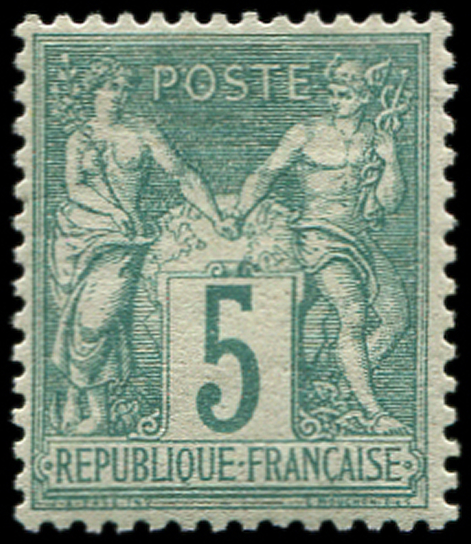 * TYPE SAGE - *    64    5c. Vert, Frais Et TB. J - 1876-1878 Sage (Type I)