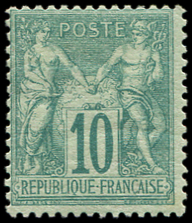 * TYPE SAGE - *    65   10c. Vert, Frais Et TB. Br - 1876-1878 Sage (Type I)