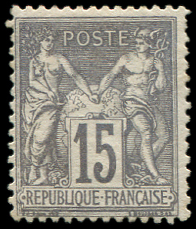 * TYPE SAGE - *    77   15c. Gris, Dc, Belle Présentation - 1876-1878 Sage (Type I)