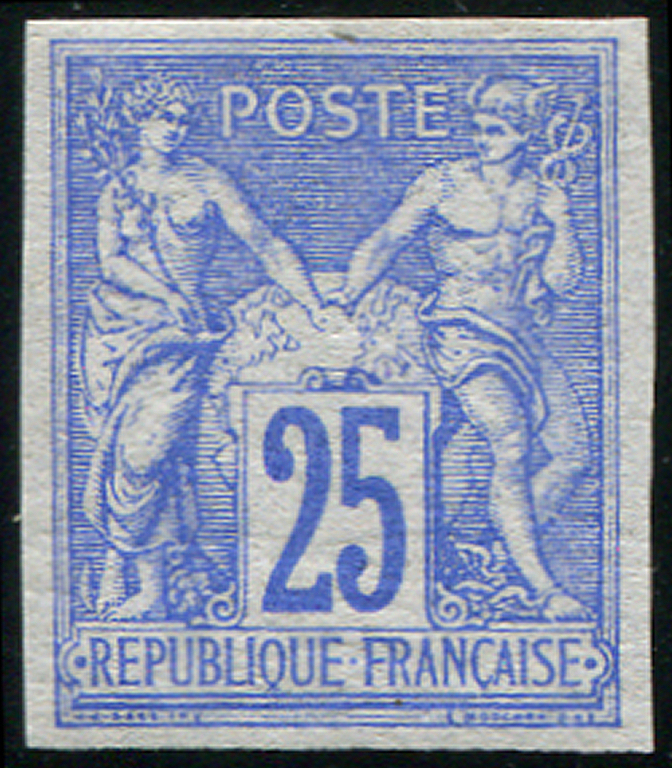 ** TYPE SAGE - **   78c  25c. Outremer, NON DENTELE, Très Frais, TB - 1876-1878 Sage (Type I)