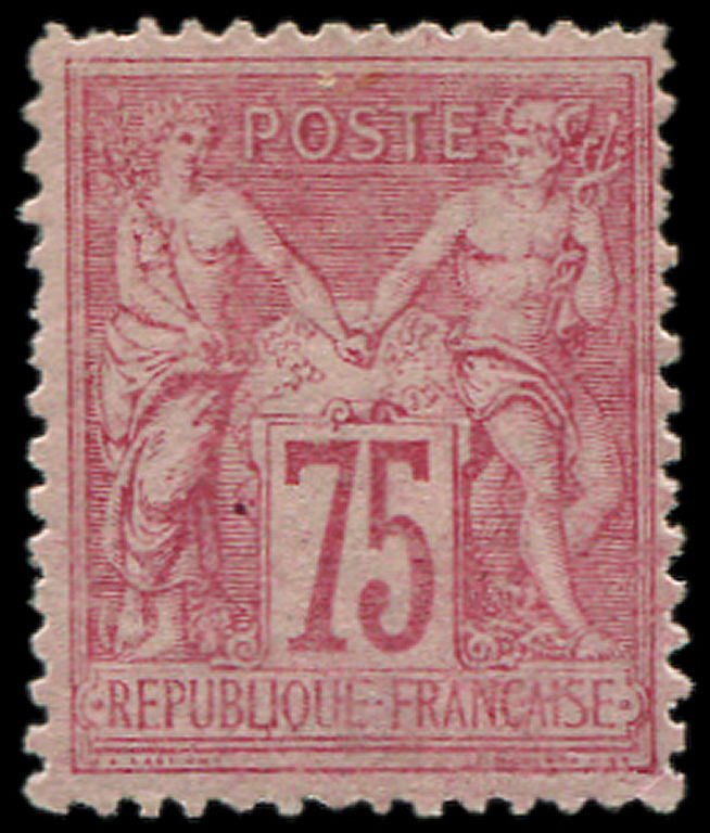 * TYPE SAGE - *    81   75c. Rose, T II, Dentelure Défectueuse, B/TB - 1876-1878 Sage (Type I)