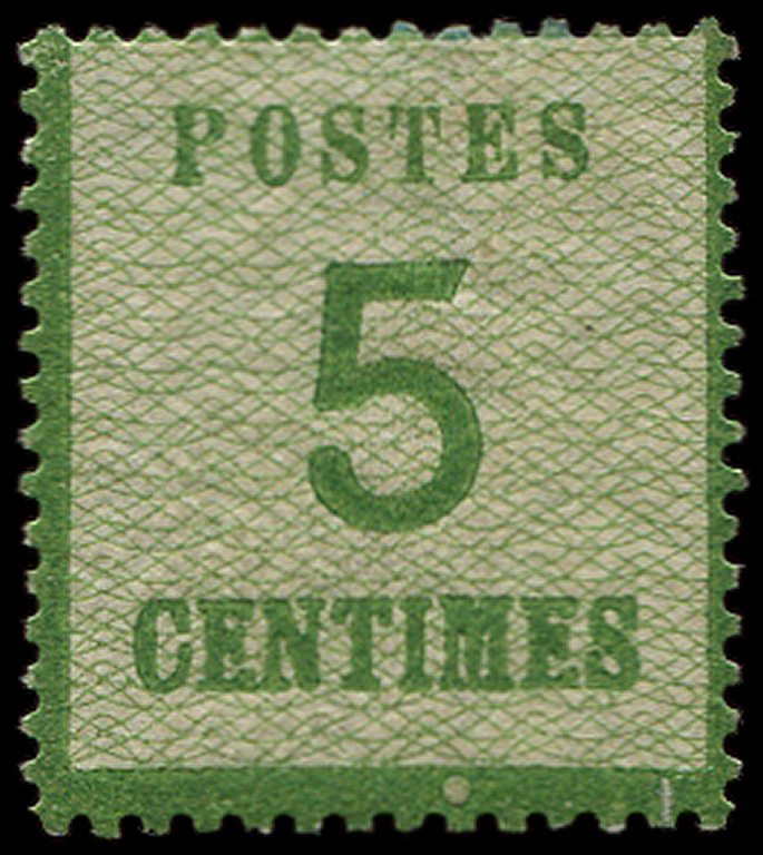 * ALSACE-LORRAINE - *    4    5c. Vert Jaune, TB - Lettres & Documents