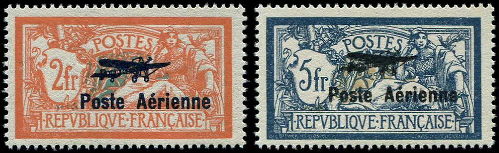 ** POSTE AERIENNE - **   1/2 2f. Et 5f, Salon De Marseille, Très Bien Centrés, TTB - 1927-1959 Neufs