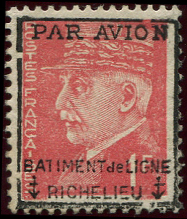 * Poste Aérienne Militaire - *     2 : Pétain, 1f. Rouge, Gomme Partielle, TB. C - Poste Aérienne Militaire