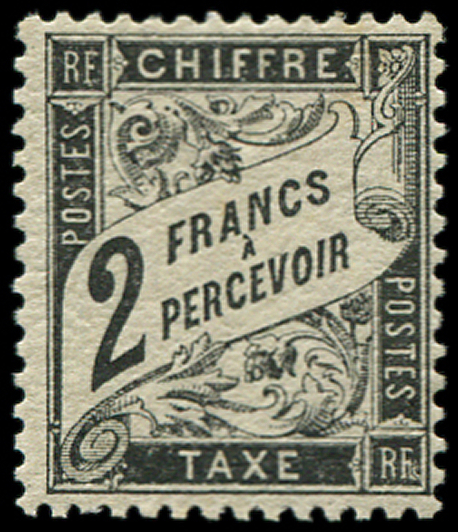 * TAXE - *    23   2f. Noir, Ch. Un Forte Mais Frais Et TB. C - 1859-1959 Neufs