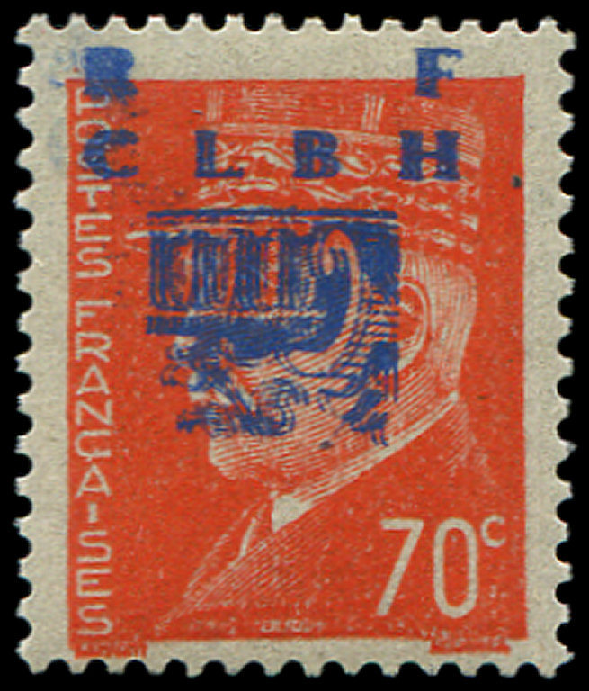 ** TIMBRES DE LIBERATION - **   DECAZEVILLE 3a : 70c. Orange T II, DOUBLE SURCHARGE, TB, Signé Mayer - Libération