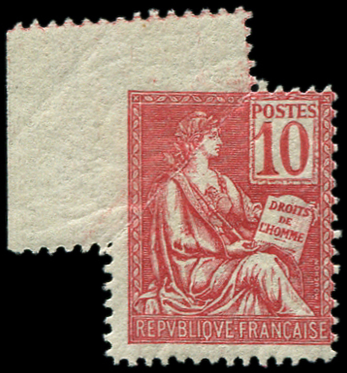 * VARIETES - *    112   Mouchon, 10c. Rose, Variété De PIQUAGE, TB - Neufs