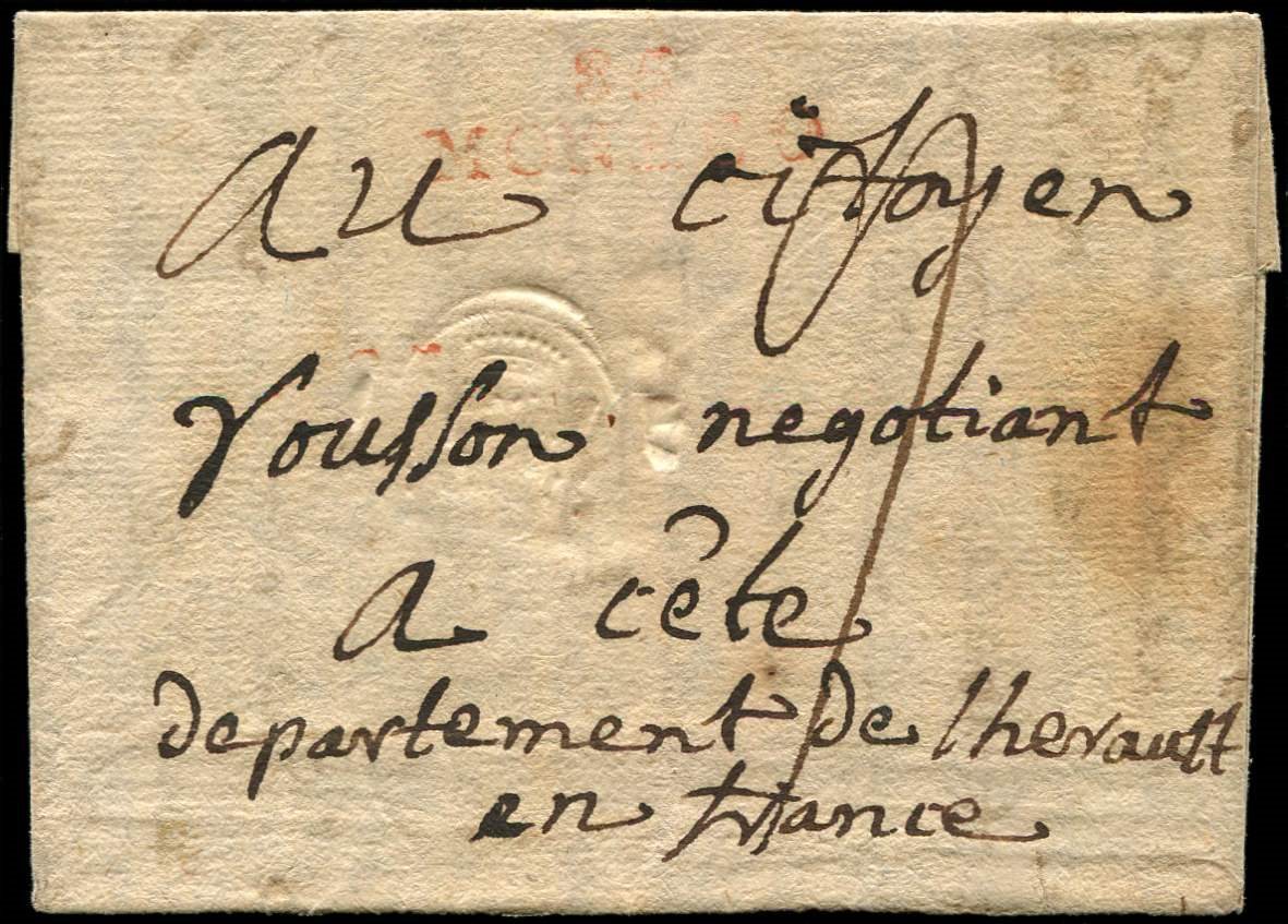 Let Let  MONACO MP 85/MONACO En Rouge N°17 S. LAC Du 20 Septembre 1793, Bureau Français Rattaché Au Département Des Alpe - Marcophilie