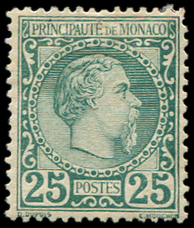 * *    MONACO 6 : 25c. Vert, Charles III, TB - Marcophilie