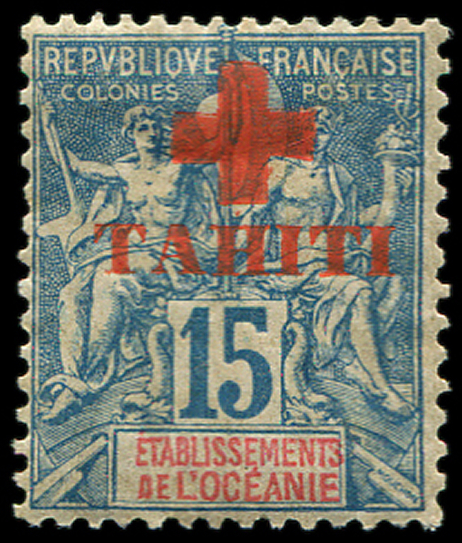 * *    TAHITI 34 : 15c. Bleu, TB - Autres & Non Classés