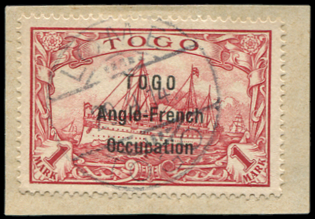 TOGO 41 : 1m. Carmin, Surcharge T I, Obl. S. Fragt, TB, Certif. BPA - Autres & Non Classés