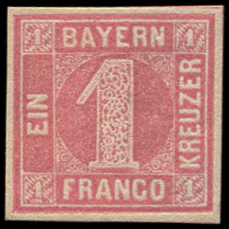 * *    ALLEMAGNE (ANCIENS ETATS) BAVIERE 4 : 1k. Rose, TTB - Autres & Non Classés